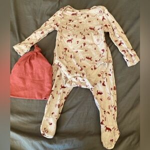 Old Navy Onesie, Footed Pants and Hat